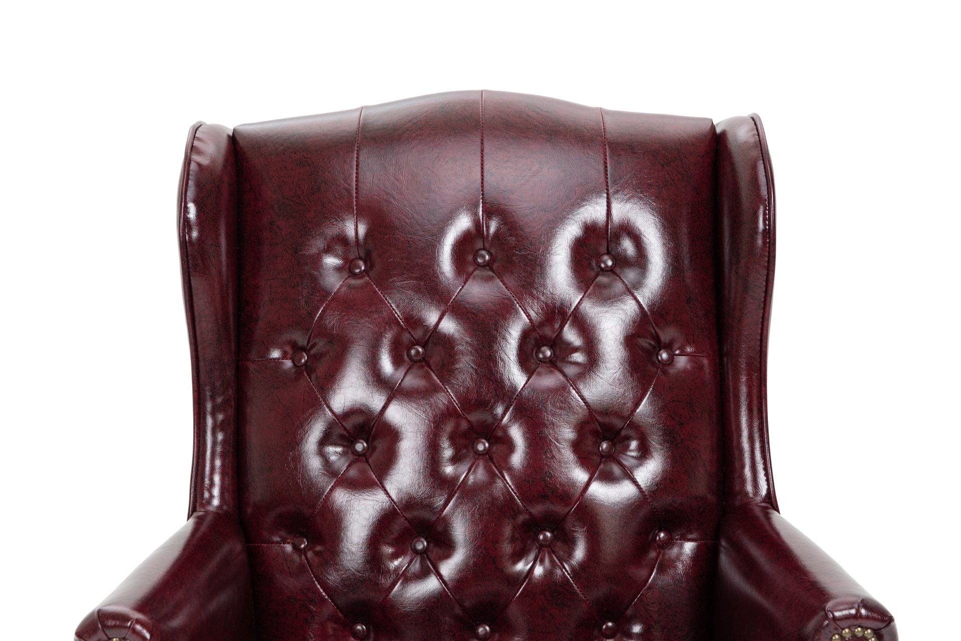 Executive Office Chair, High Back Reclining Comfortable Desk Chair With Smooth Glide Caster Wheels - Burgundy - Image 7