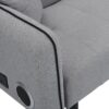 Modern Folding Ottoman Sofa Bed With Stereo System - Gray - Image 14