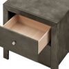 Chic Transitional Drawers Nightstand - Gray - Image 6