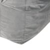 Allea - Velveteen Bean Bag Chair With Armrests - Soft Gray - Image 5