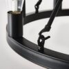 6 Light (No Bulbs) Wagon Wheel Chandelier Farmhouse Modern Small Round Chandelier For Living Room Kitchen Island Foyer Hallway Entryway Bedroom Dining Room Light Fixture Ceiling Hanging - Matte Black - Image 12