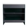 Contemporary Freestanding Bathroom Vanity With Resin Sink & Soft Close Cabinet Doors - Dark Green - Image 18