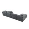 Modular Sectional With Deep And Wide Seat, U Shaped Cloud Couch Set With Double Cushions 6 Seat Sofa With Movable Ottomans Oversized - Dark Gray - Image 5