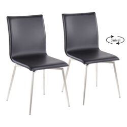 Mason - Contemporary Upholstered Chair (Set of 2) - Black