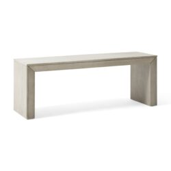 Acacia Wood Dining Bench - Light Gray Oak