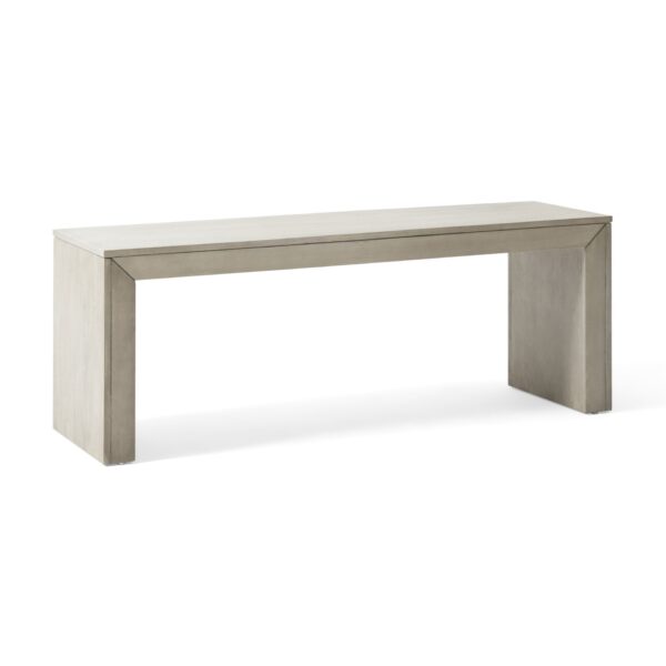 Acacia Wood Dining Bench - Light Gray Oak
