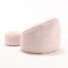 Bedding Bean Bag Sofa Chair High Pressure Foam Bean Bag Chair Adult Material With Padded Foam Padding Compressed Bean Bag With Footrest - Pink - Image 19