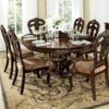 Elegant Style Beautiful Side Chairs 2 Piece Set Cherry With Tipping Fabric Upholstered Traditional Dining Furniture - Cherry - Image 2