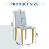 Exquisite 4 Dining Chairs Set With Metal Legs And Comfortable Sponge Filling - Light Gray - Image 3