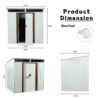 Outdoor Metal Storage Shed - White - Image 10