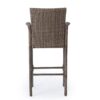 Outdoor Wicker Barstool With Faux Rattan And Iron Frame - Mix Mocha - Image 9