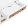 Wardrobe With 3 Drawers High Wardrobe Armoire With Rattan For Living Room Organizer - White - Image 7