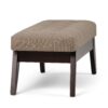 Draper - Mid Century Tufted Ottoman Bench - Fawn Brown - Image 2
