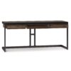 Erina - Large Desk - Rustic Natural Aged Brown - Image 2