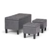 Dover - 3 Piece Storage Ottoman - Stone Gray - Image 3