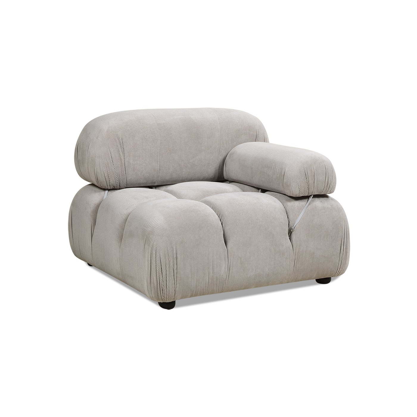 Marcel - Bubble Modular Modern Lounge Arm Chair - Pebble / Gray - Image 8