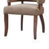 Arm Dining Chair With Nail Head Detailing - Brown / Espresso - Image 8