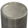 Corbin - Metal Side Table - Hammered Antique Silver - Image 6
