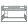 Full Over Full Classic Bunk Bed With Ladder - Gray - Image 4