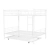 Full Over Full Metal Bunk Bed With Trundle - White - Image 2
