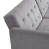 Futon Sofa Bed Convertible Folding Lounge Couch, Armrests - Light Gray - Image 14