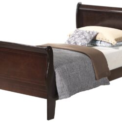 Twin Bed Panel Sleigh - Cappuccino