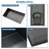 Stainless Steel Shower Niche 37" X 13" For Bathroom And Kitchen - Gunmetal Black - Image 6