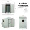 Ry-Sdyx56-Ww Outdoor Metal Storage Shed With Window - White - Image 3