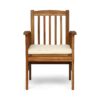 Casa - Rustic Dining Chair Set With Cushions, Acacia Wood, 2 Pieces - Brown - Image 8