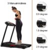 Folding Treadmills For Home - 3.5Hp Portable Foldable With Incline, Electric Treadmill For Running Walking Jogging Exercise With 12 Preset Programs, Indoor Workout Training Space Save Apartment, App - Black - Image 13