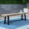 Cloud - Outdoor Bench With Frame And Slat Panel Design - Sandblast Gray / Black - Image 9