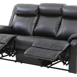 Double Reclining Sofa - Black
