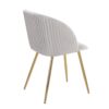 Fran - Pleated Contemporary Chair (Set of 2) - Gold / Silver - Image 4