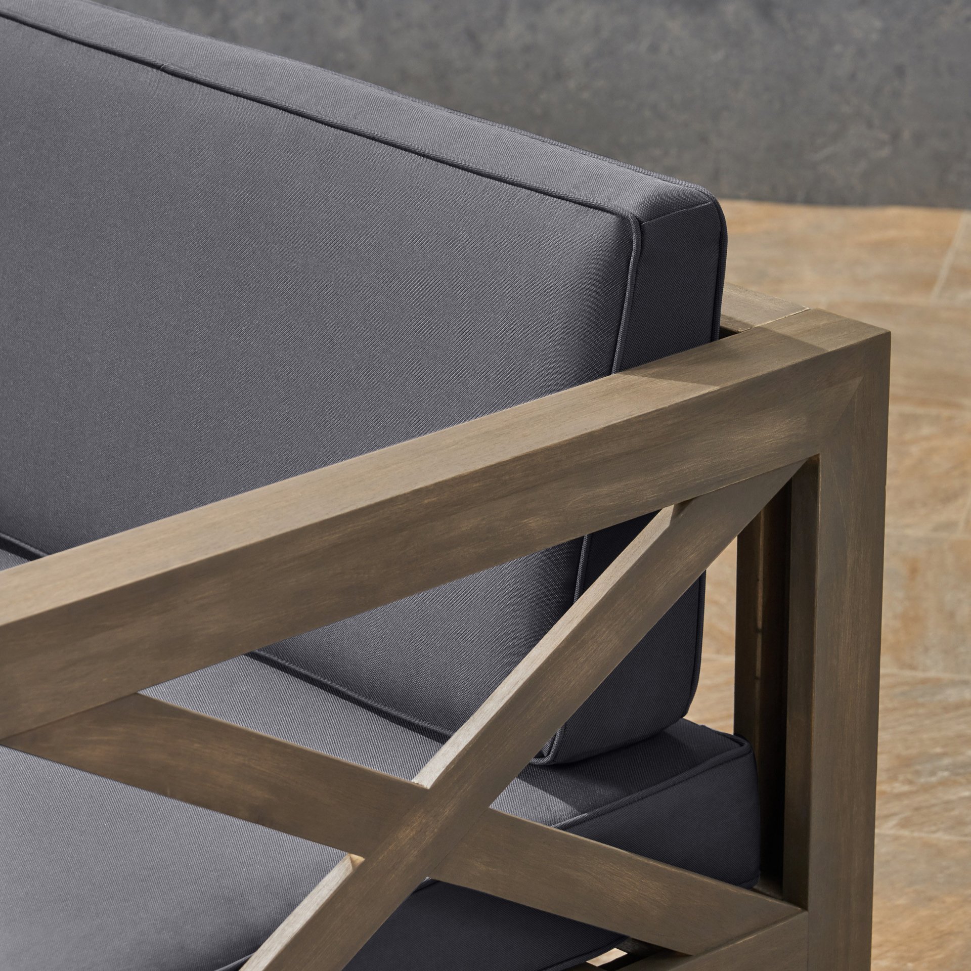 Alcove - L Shape Sofa Set - Dark Gray - Image 6