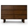 Dubrovnik - Mid-Century Modern Dresser With 6 Drawers - Brown - Image 8