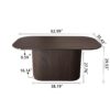 Modern Dining Table With Vertical Striped Legs And Elegant Table Top For 4 - 8 People - Brown - Image 3