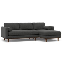 Morrison - Right Sectional Sofa - Charcoal Gray