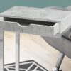 Accent Table, C - Shaped Contemporary And Modern - Gray - Image 5
