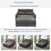 Loveseat Sofa Pull Out Sofa Bed Tufted Sleeper Sofa With An Adjustable Backrest, 3 USB Ports And 2 Lumbar Pillows For Living Room - Gray - Image 8