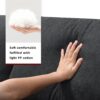 Modern Sectional Sofa With Throw Pillows, Cloud L Shaped Couch Set With Wide 4 Seat Comfy Couch Set With Movable Ottoman - Black - Image 23
