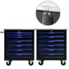 6 Drawer Multifunctional Tool Cart With Wheels - Black / Blue - Image 13
