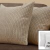 Pillows, Square, Insert Included, Decorative Throw, Hypoallergenic Polyester, Stylish Appearance (Set of 2) - Brown - Image 3