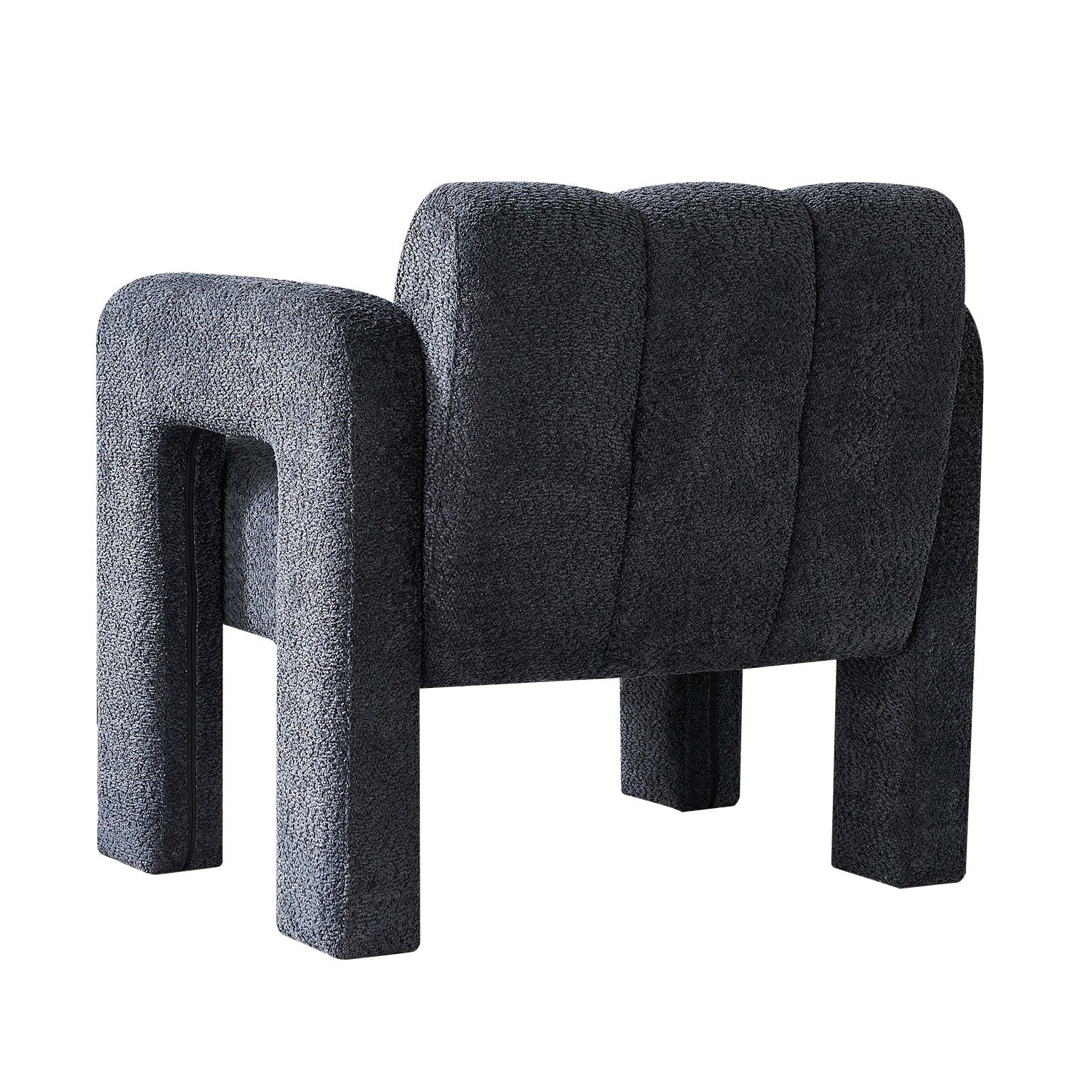 31.10" Boucle Upholstered Accent Chair - Dark Gray - Image 7