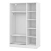 3 Door Shutter Wardrobe & Shelves - White - Image 5