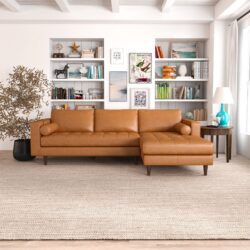 Anthony - Corner Sectional Sofa Right Facing - Tan