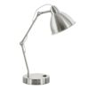 Lighting, Table Lamp, USB Port Included, Nickel Metal, Nickel Shade, Modern - Silver - Image 2