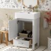 20.28" Bathroom Vanity With Sink & Storage - White - Image 2
