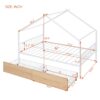 Full Size Classic House Bed With 2 Drawers - White - Image 13