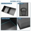 13" X 25" Stainless Steel Shower Niche Double Shelf With Corrosion Resistance - Gunmetal Black - Image 7