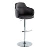 Boyne - Contemporary Adjustable Barstool With Swivel With Rounded T Footrest (Set of 2) - Chrome / Black - Image 2
